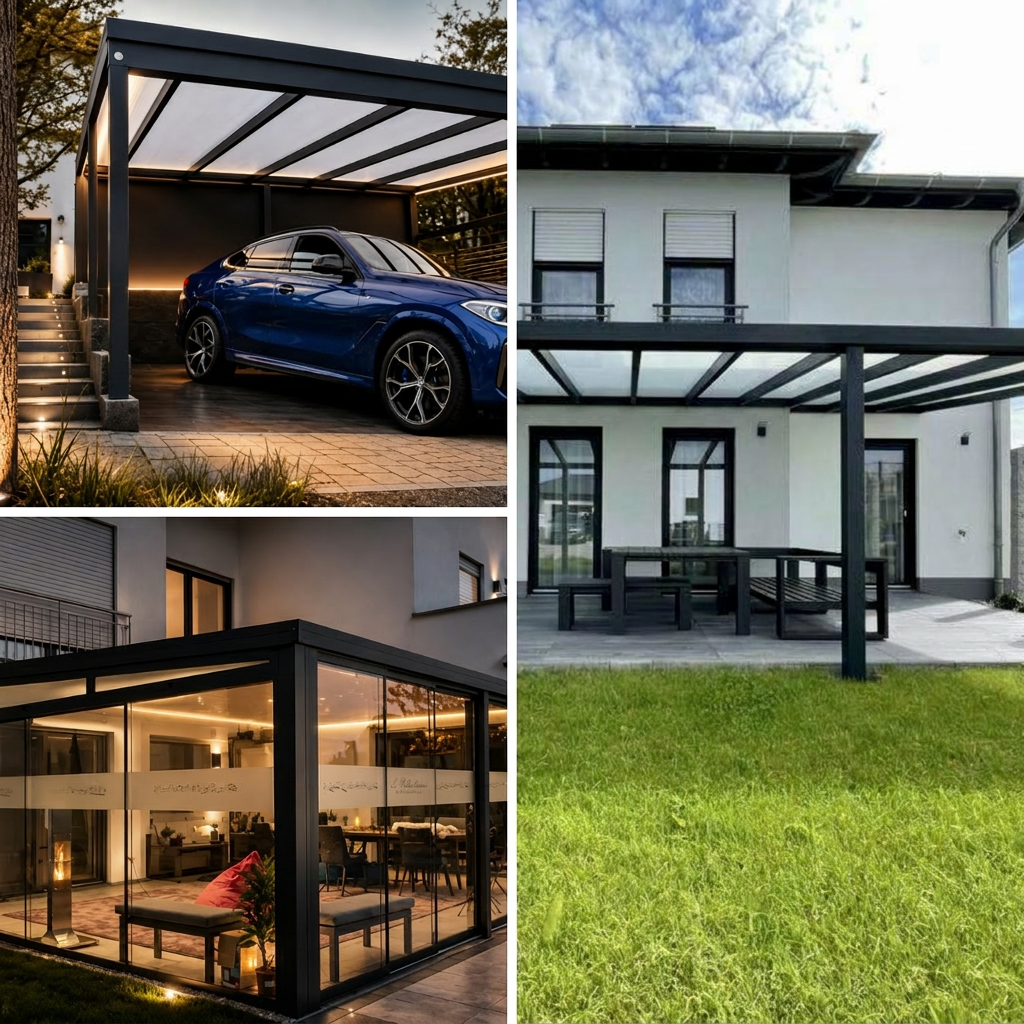 Terrassendach in Anwendung